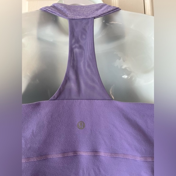 Lululemon Womens 10 Athletic Tank Top Purple Stretch Built In Bra Athletic Fit - Picture 5 of 6